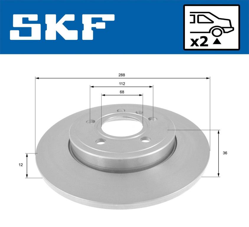 Discos de freno SKF ref. VKBD 90350 S2