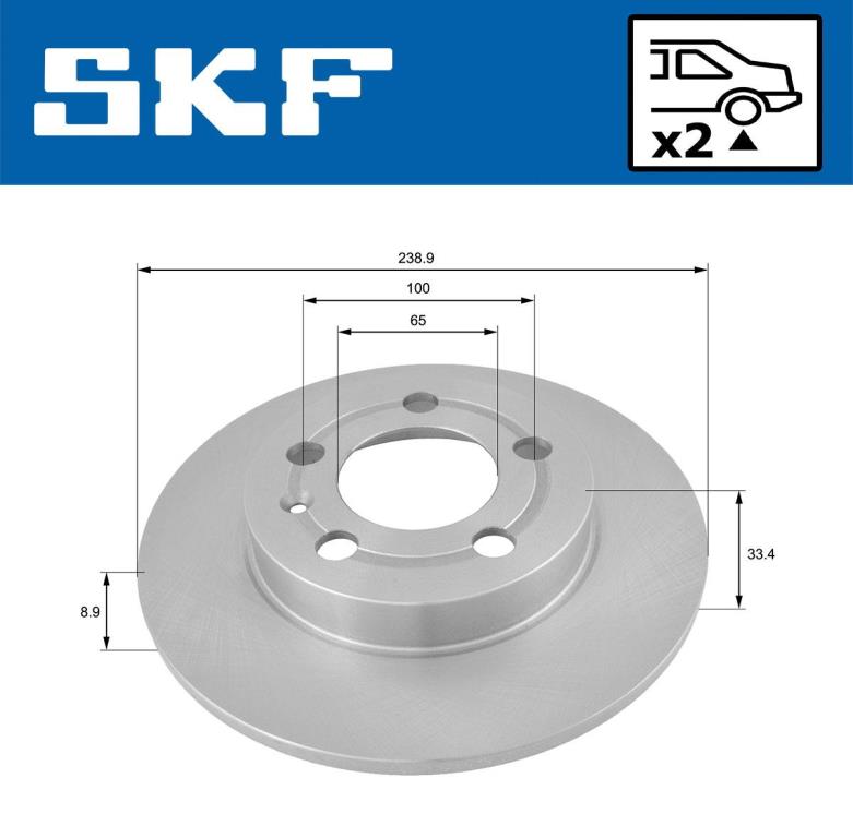 Discos de travão SKF ref. VKBD 90361 S2