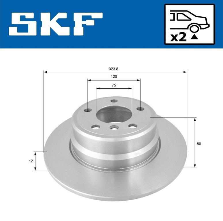 Discos de freno SKF ref. VKBD 90362 S2