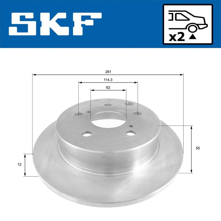 Disques de frein SKF VKBD 90368 S2