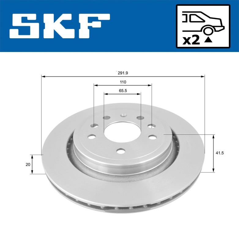 Discos de travão SKF ref. VKBD 90370 V2