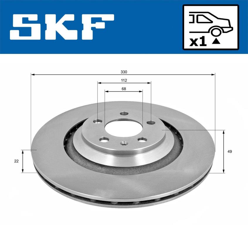 Disques de frein SKF VKBD 90371 V1
