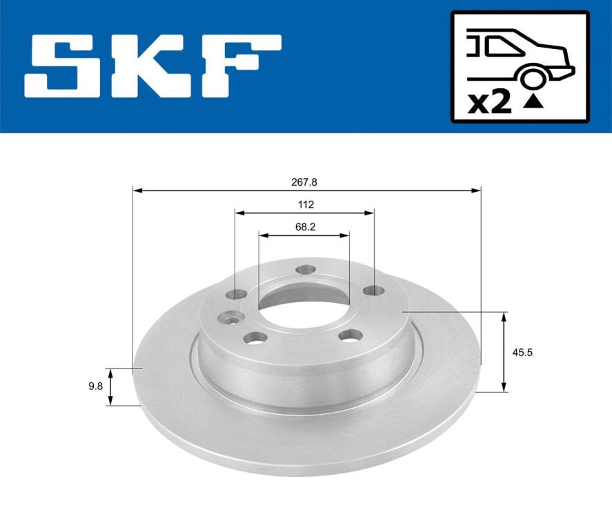 Discos de freno SKF ref. VKBD 90378 S2