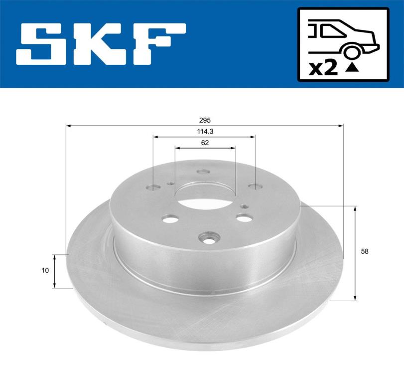 Disques de frein SKF ref. VKBD 90380 S2