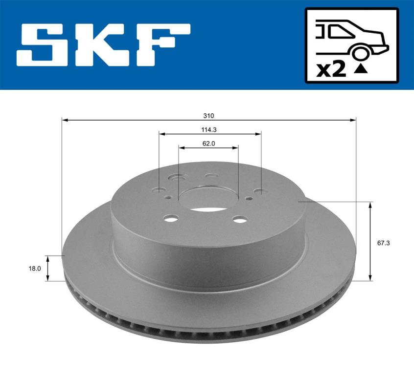 Disques de frein SKF ref. VKBD 90386 V2