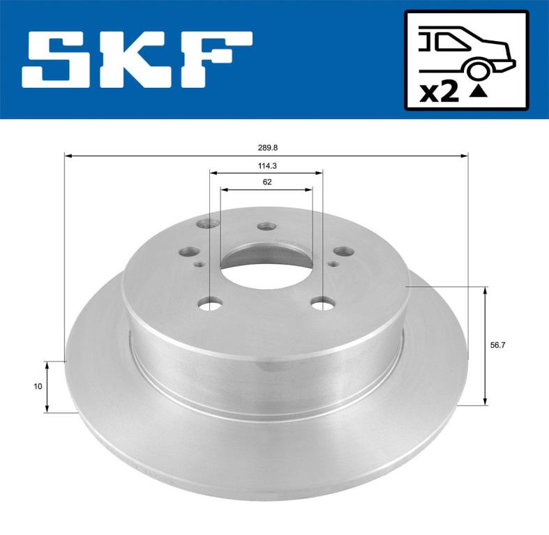 Disques de frein SKF ref. VKBD 90391 S2