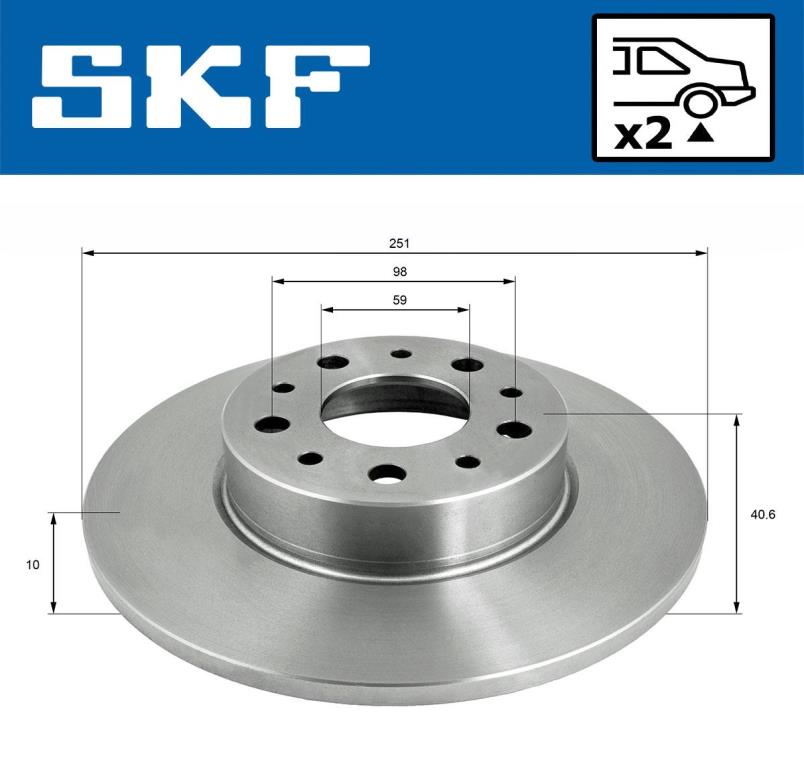 Disques de frein SKF VKBD 90392 S2