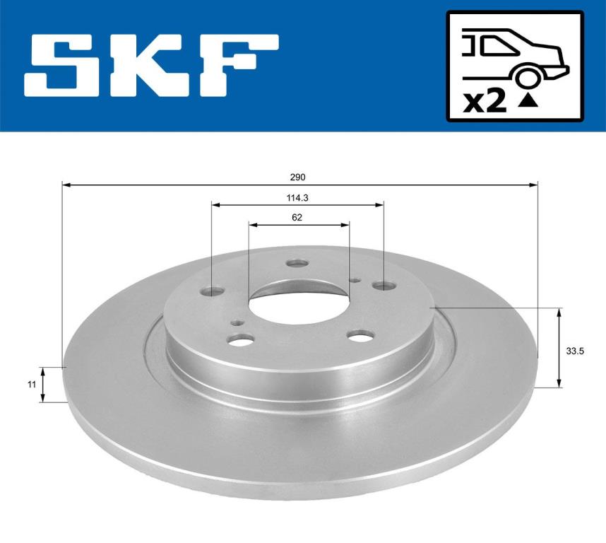 Discos de freno SKF VKBD 90395 S2