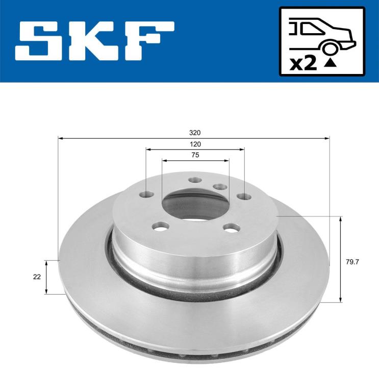 Disques de frein SKF ref. VKBD 90415 V2