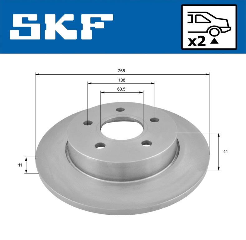 Disques de frein SKF ref. VKBD 90417 S2