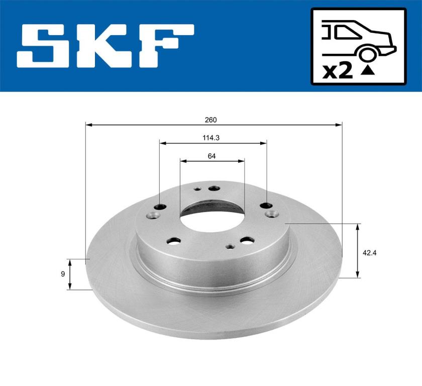Disques de frein SKF ref. VKBD 90421 S2