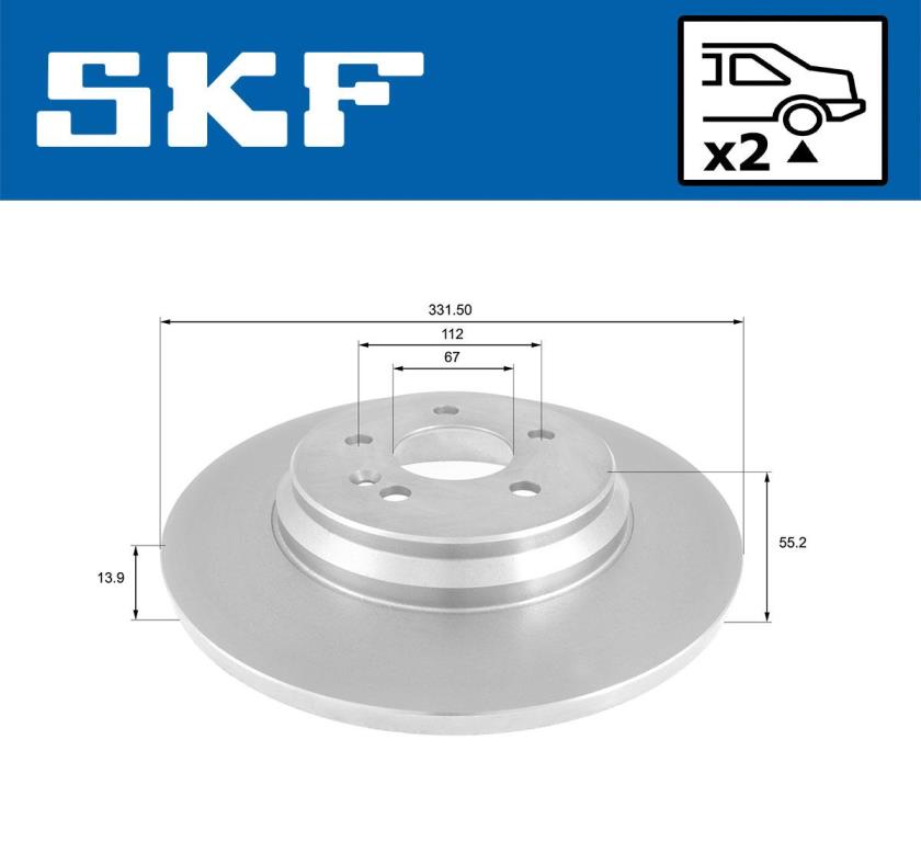 Disques de frein SKF ref. VKBD 90427 S1