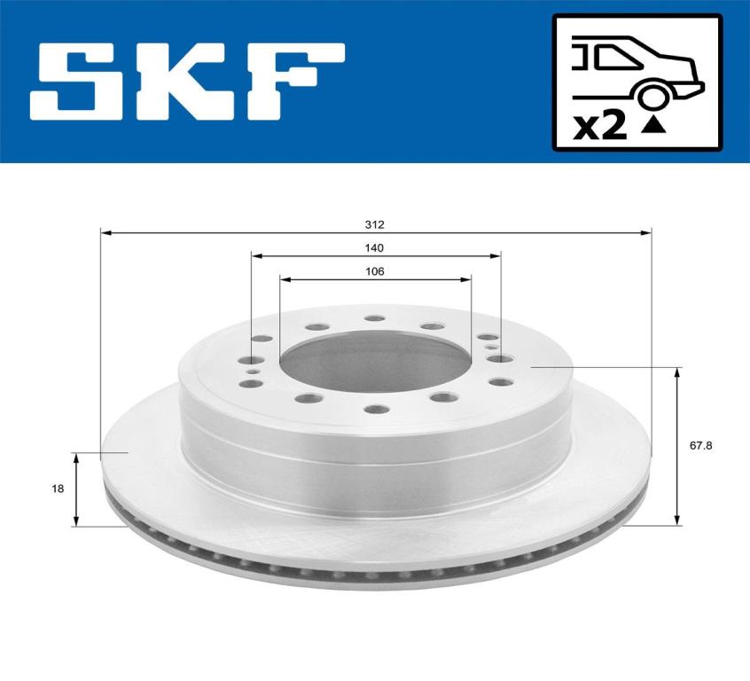 Disques de frein SKF ref. VKBD 90430 V2