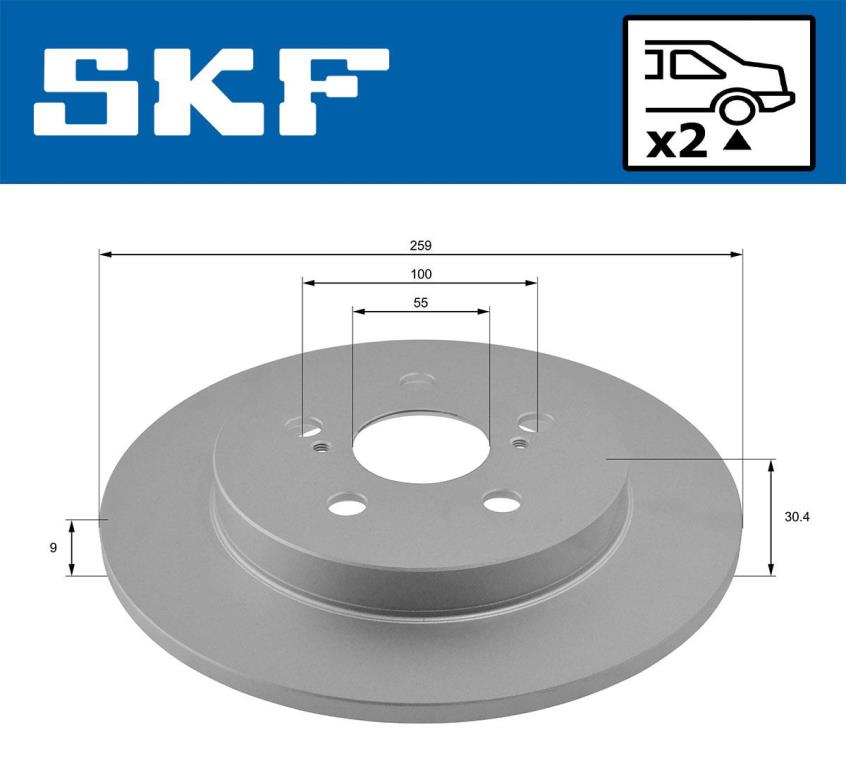 Discos de freno SKF ref. VKBD 90435 S2