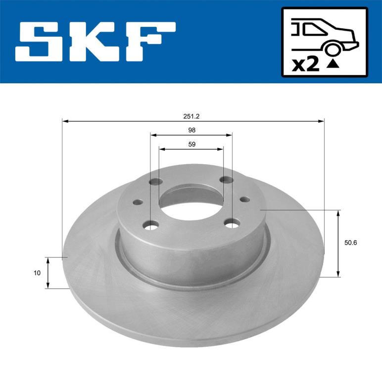 Discos de freno SKF ref. VKBD 90438 S2