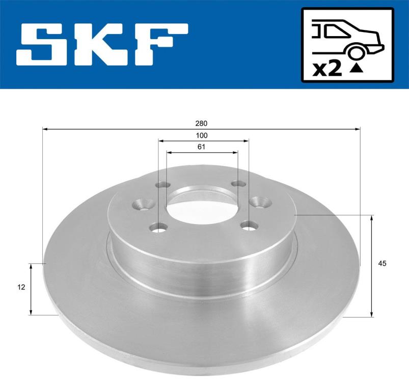 Discos de freno SKF ref. VKBD 90439 S2