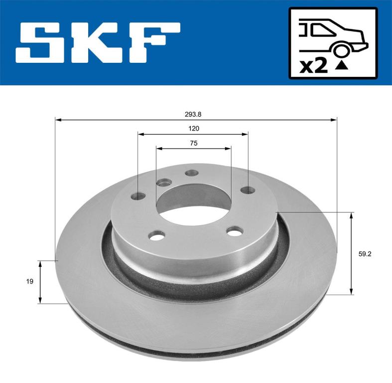 Disques de frein SKF ref. VKBD 90447 V2