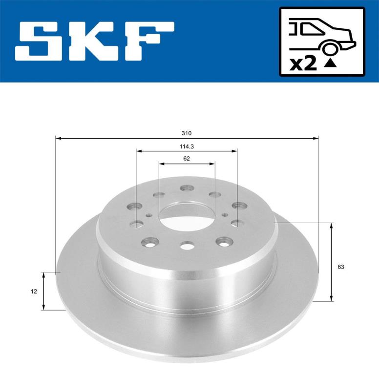 Discos de freno SKF ref. VKBD 90451 S2