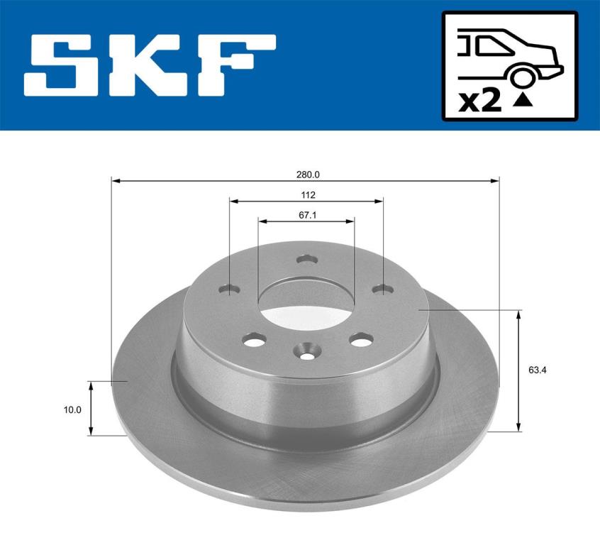 Discos de travão SKF ref. VKBD 90454 S2