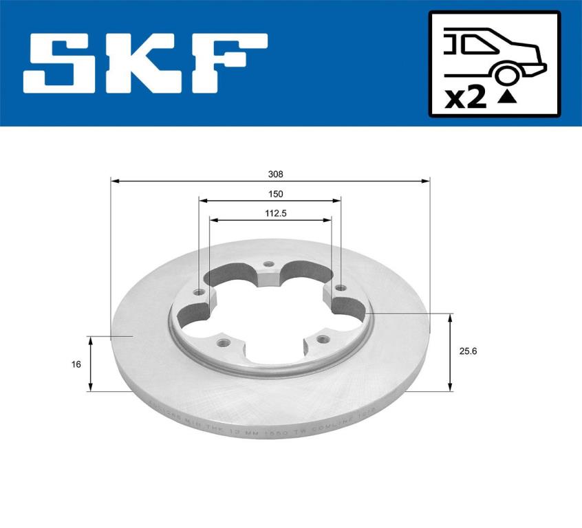 Discos de travão SKF ref. VKBD 90460 S2