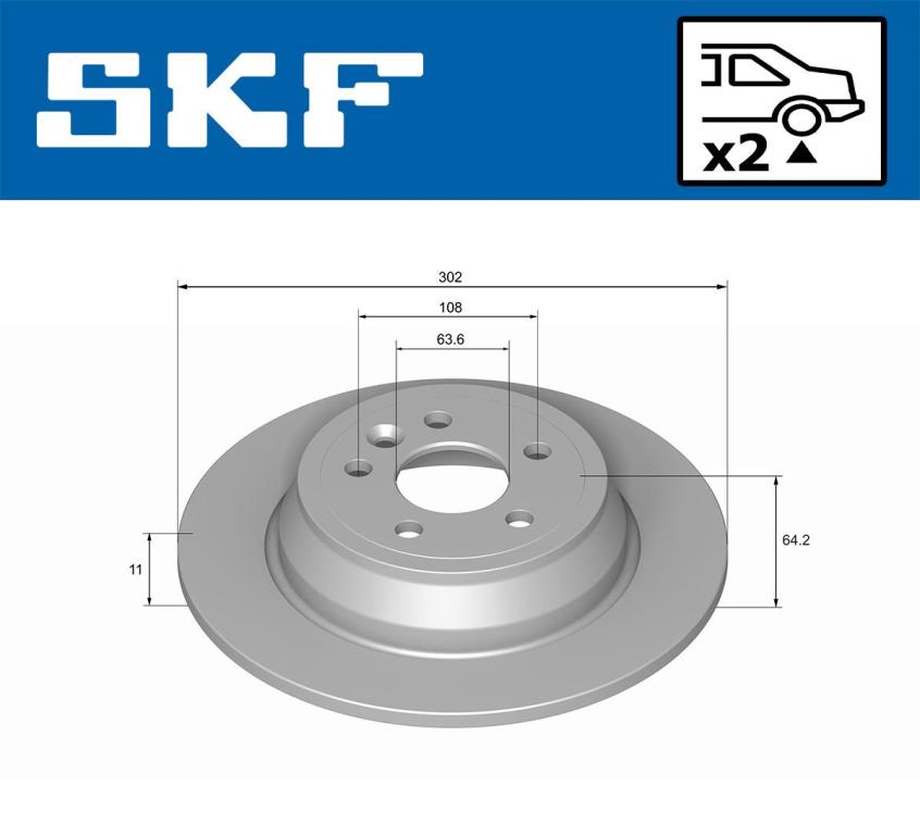 Disques de frein SKF ref. VKBD 90470 S2