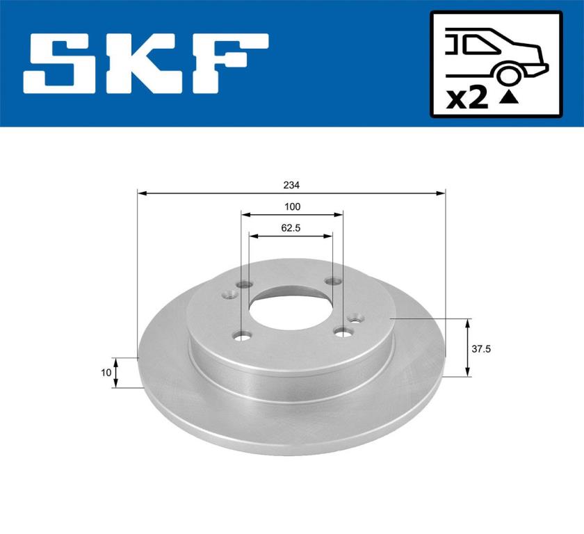 Disques de frein SKF ref. VKBD 90474 S2