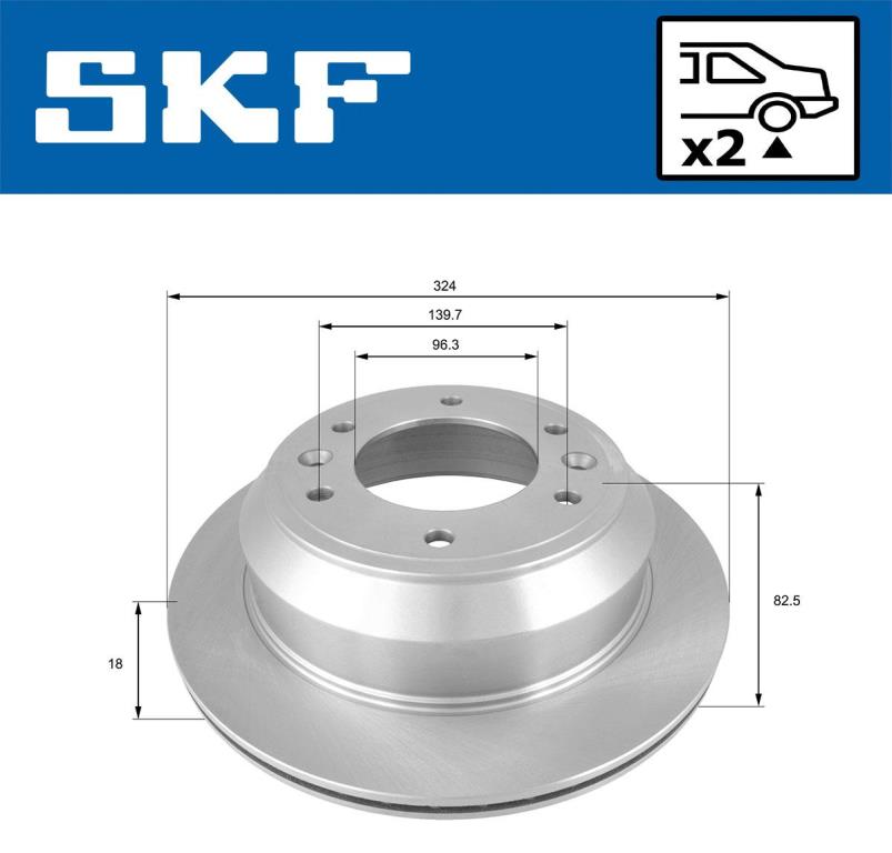 Discos de freno SKF ref. VKBD 90483 V2