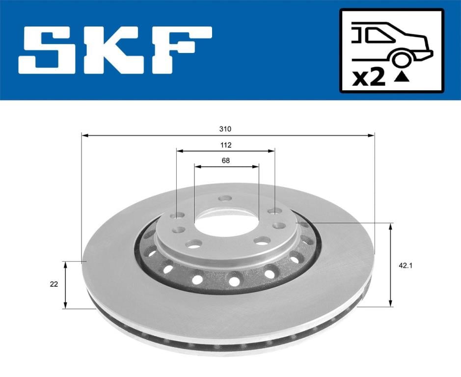 Discos de freno SKF ref. VKBD 90486 V2