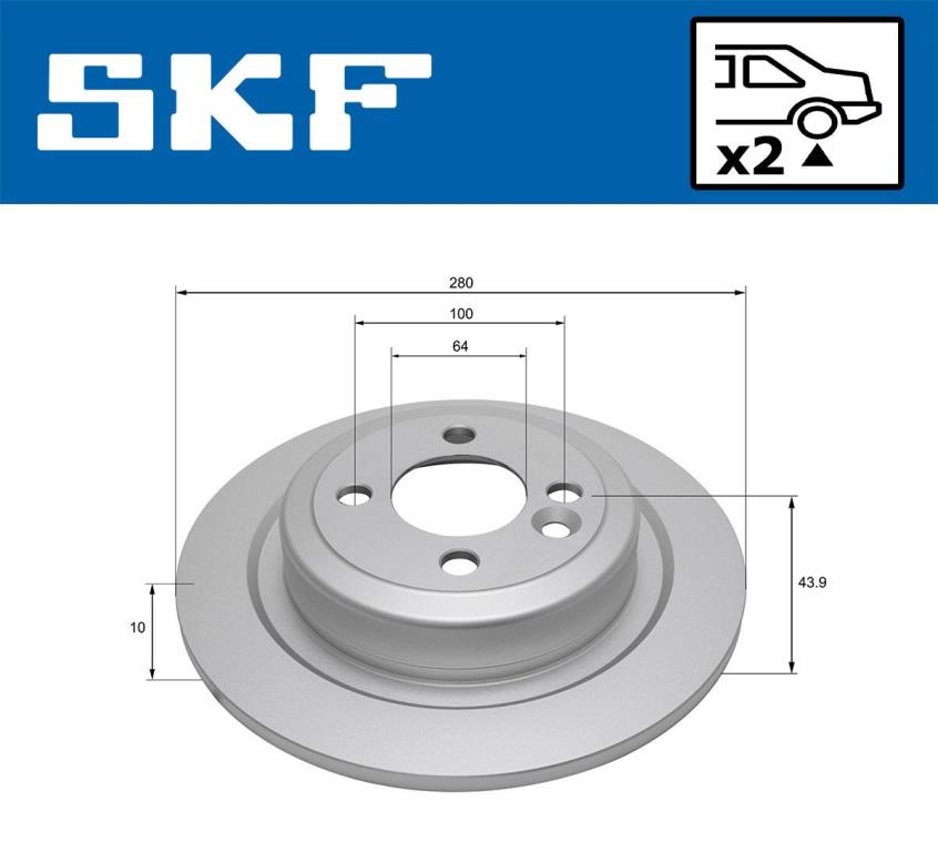 Discos de travão SKF ref. VKBD 90496 S2