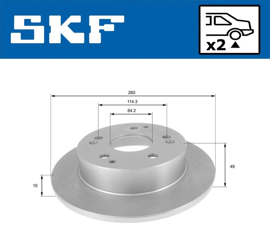 Disques de frein SKF VKBD 90498 S2