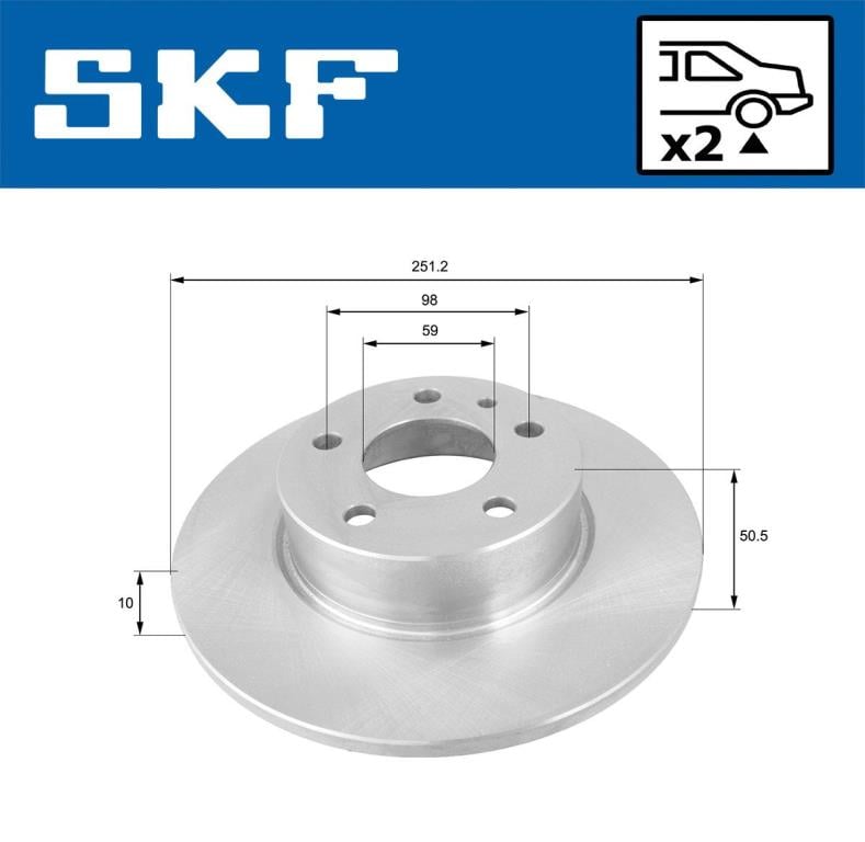 Discos de freno SKF ref. VKBD 90501 S2