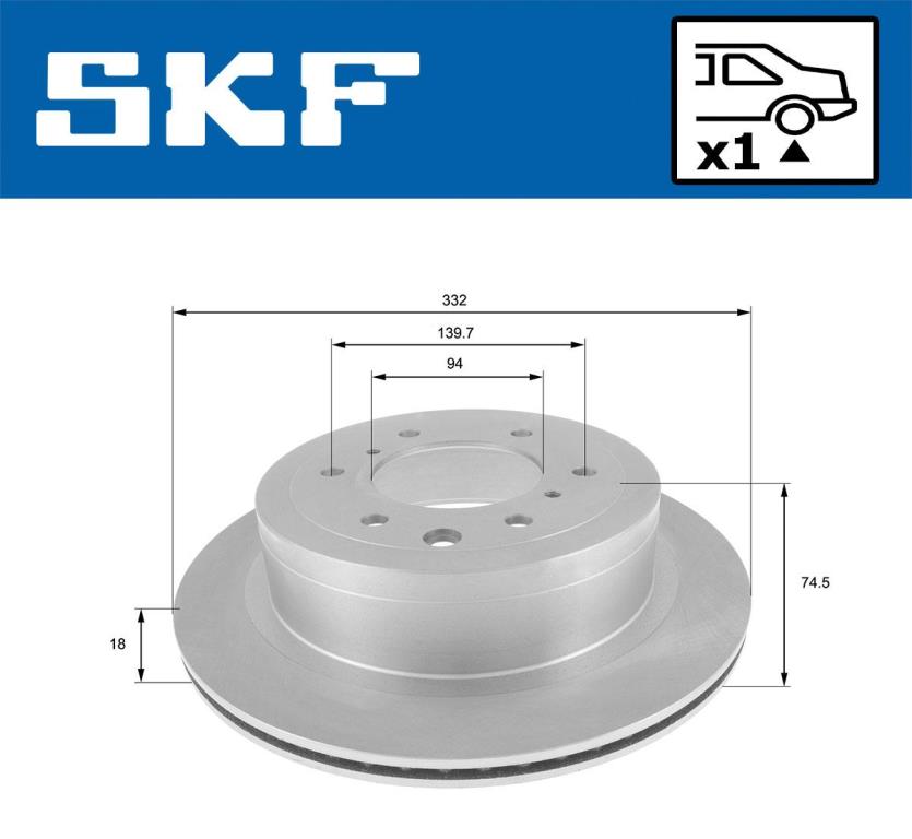 Discos de travão SKF ref. VKBD 90502 V1