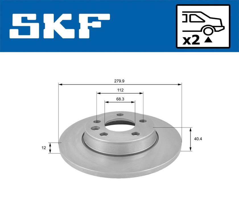 Disques de frein SKF ref. VKBD 90503 S2