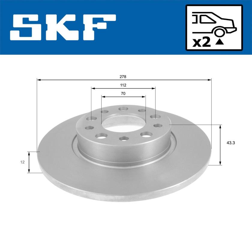 Discos de travão SKF ref. VKBD 90505 S2