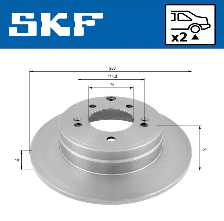 Disques de frein SKF ref. VKBD 90507 S2