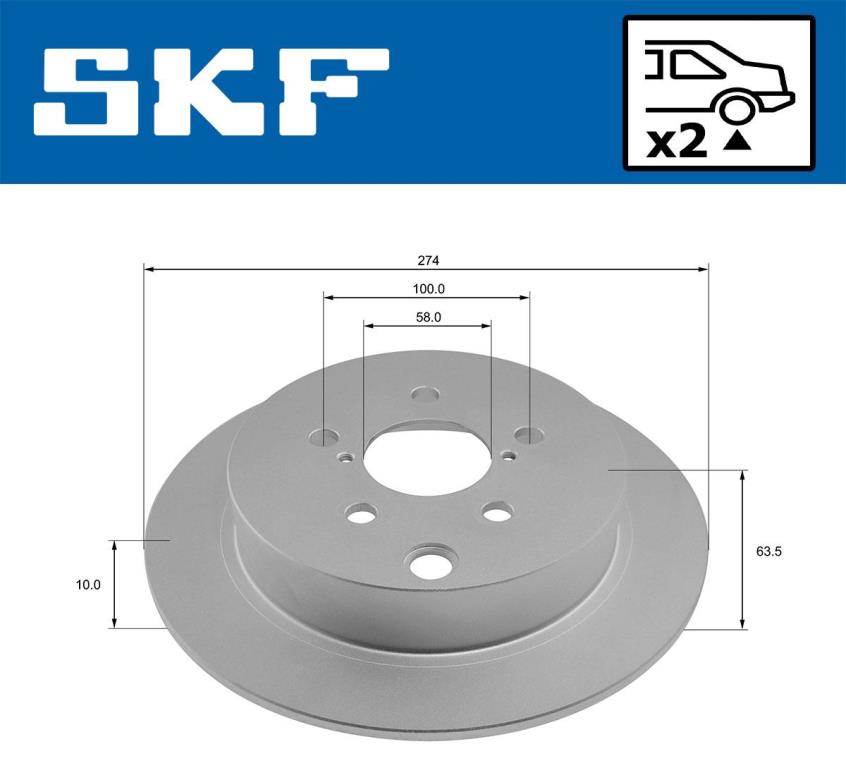 Disques de frein SKF ref. VKBD 90508 S2