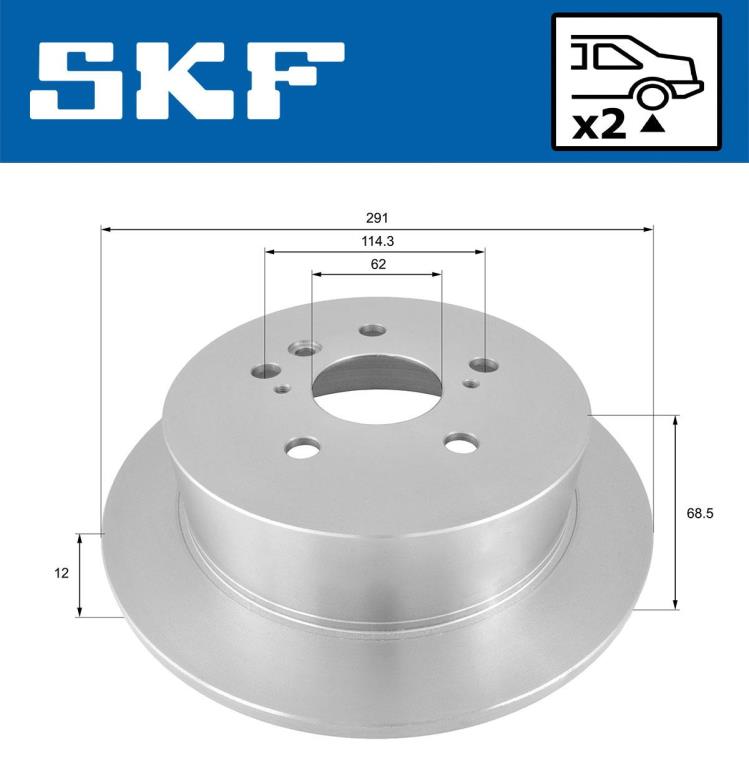 Disques de frein SKF ref. VKBD 90513 S2