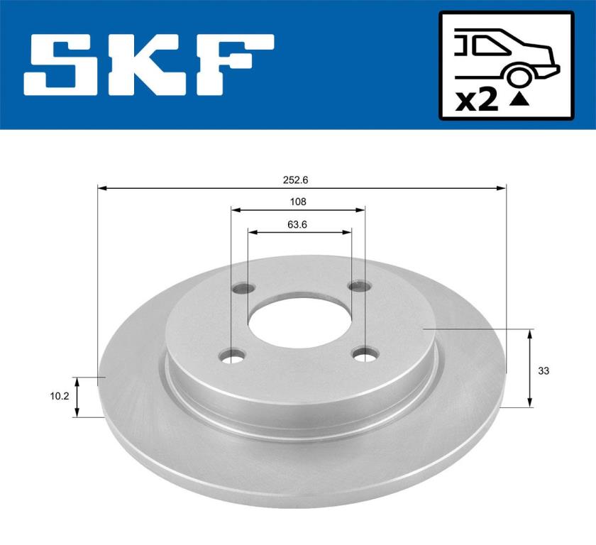 Discos de freno SKF ref. VKBD 90520 S2