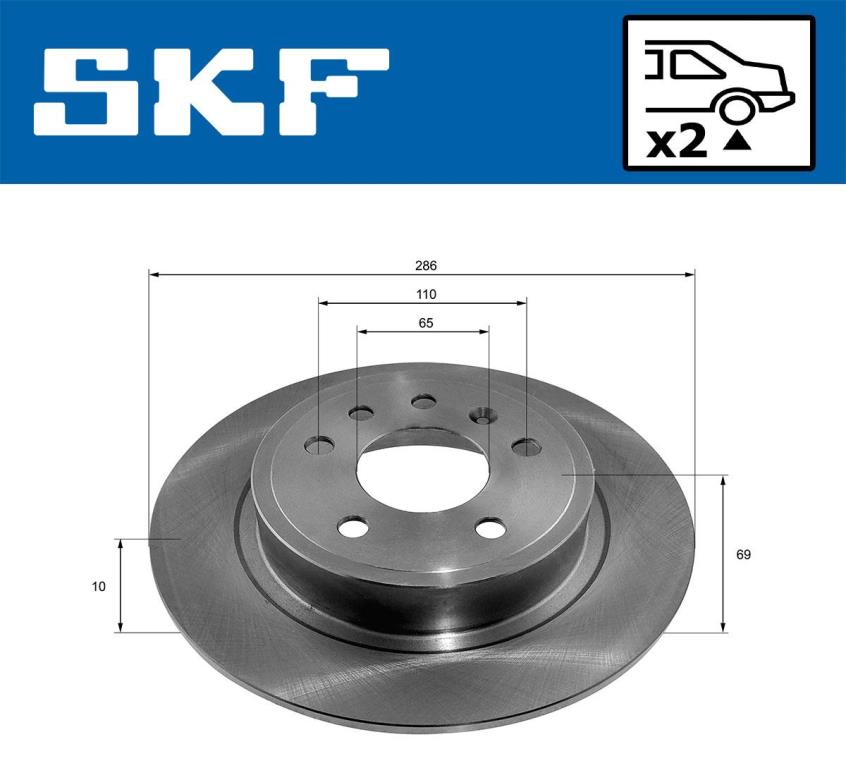 Disques de frein SKF VKBD 90525 S2