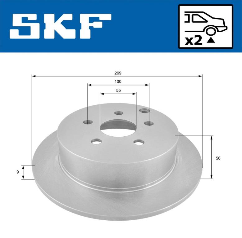 Disques de frein SKF ref. VKBD 90531 S2