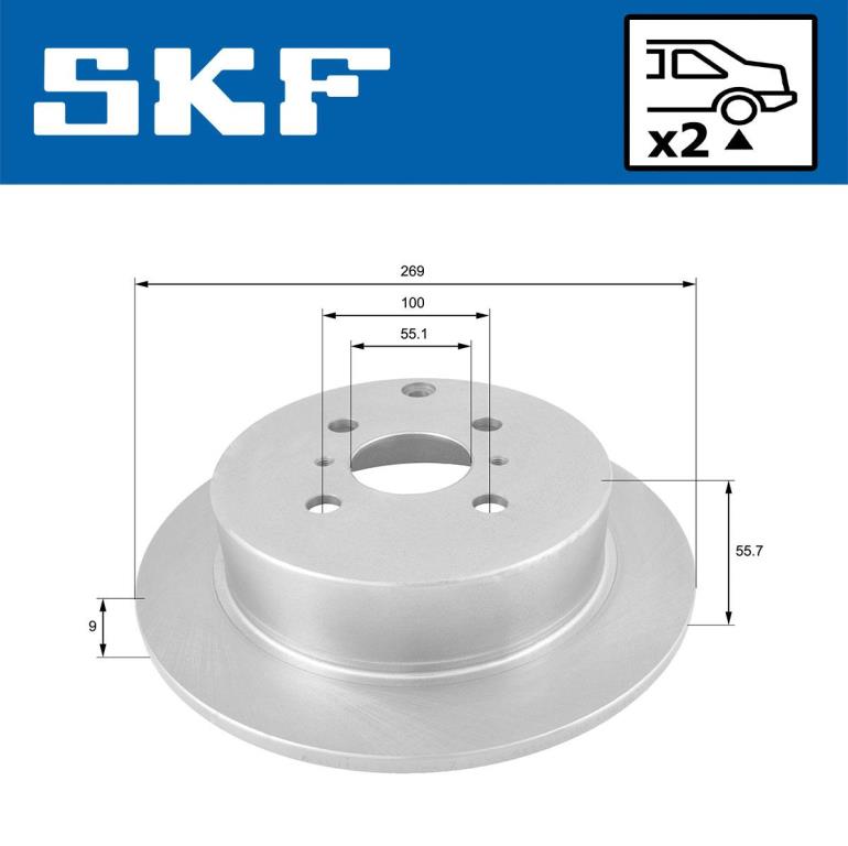 Disques de frein SKF ref. VKBD 90536 S2