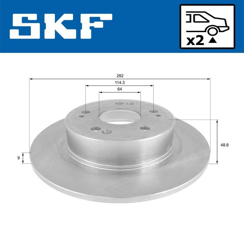 Disques de frein SKF ref. VKBD 90540 S2