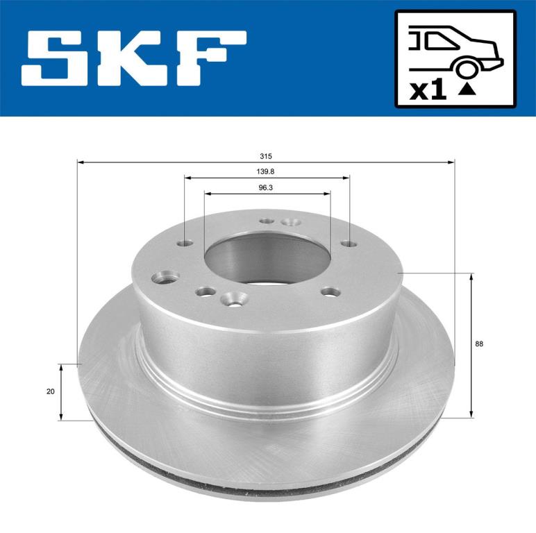 Disques de frein SKF ref. VKBD 90545 V1