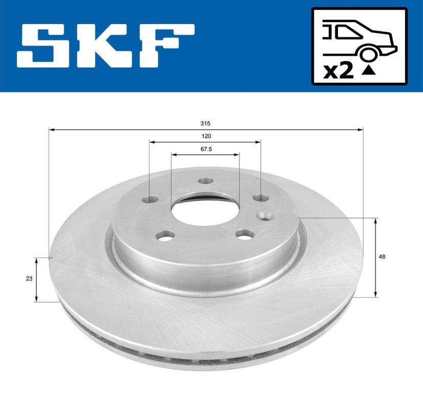 Disques de frein SKF ref. VKBD 90547 V1