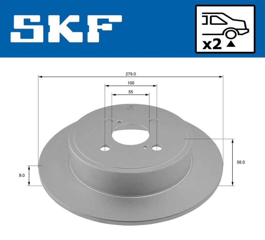 Discos de freno SKF ref. VKBD 90552 S2