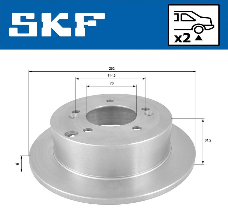 Disques de frein SKF VKBD 90556 S2