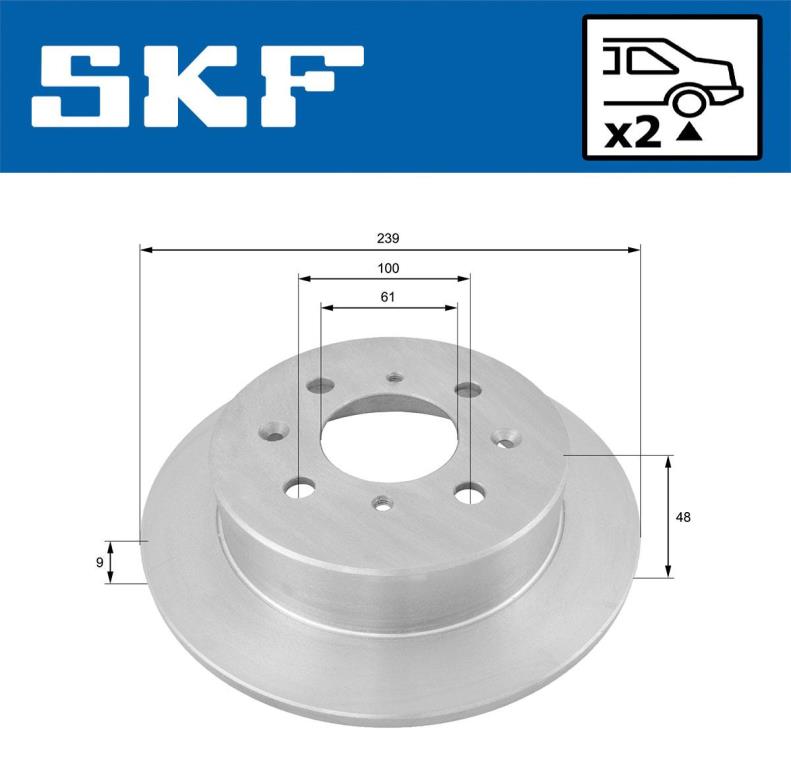 Disques de frein SKF VKBD 90567 S2