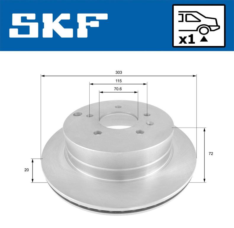 Disques de frein SKF ref. VKBD 90571 V1