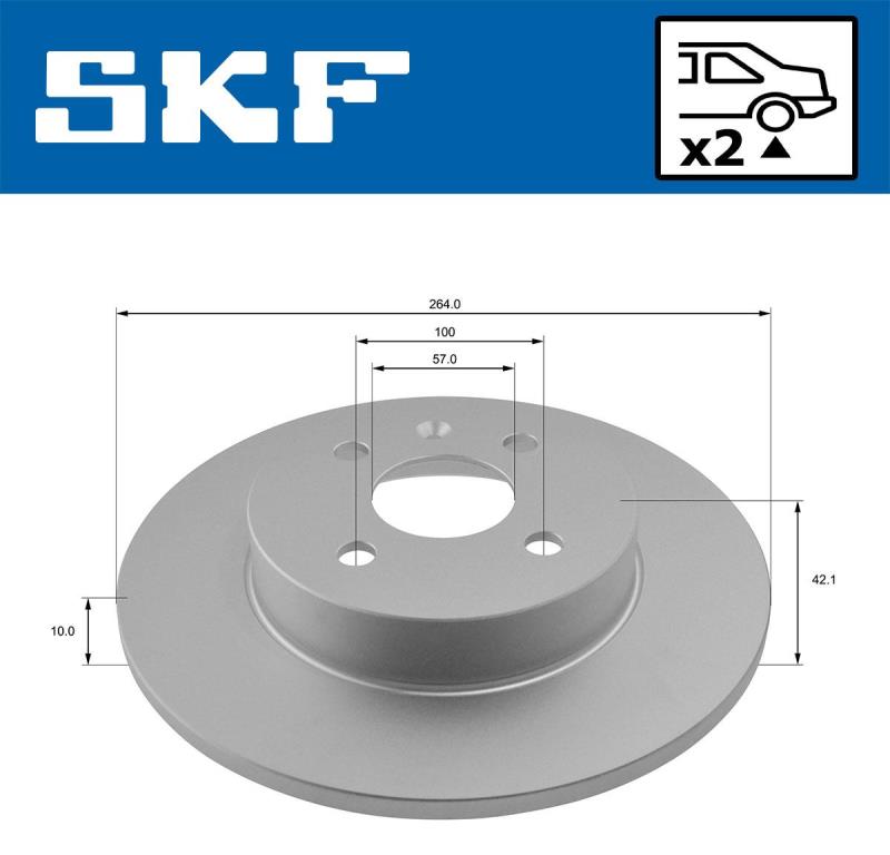 Disques de frein SKF VKBD 90575 S2