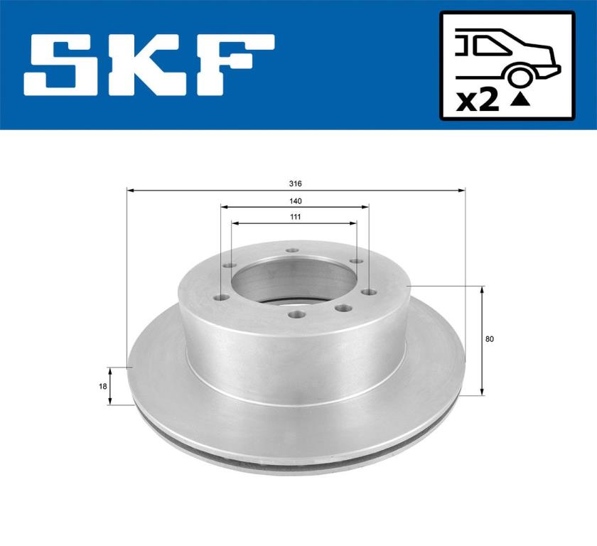 Discos de freno SKF ref. VKBD 90587 V2